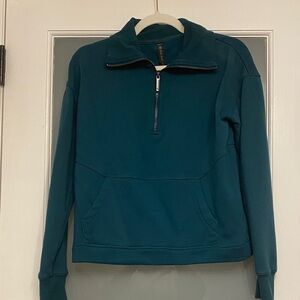 GAIAM Teal Fleece Top
